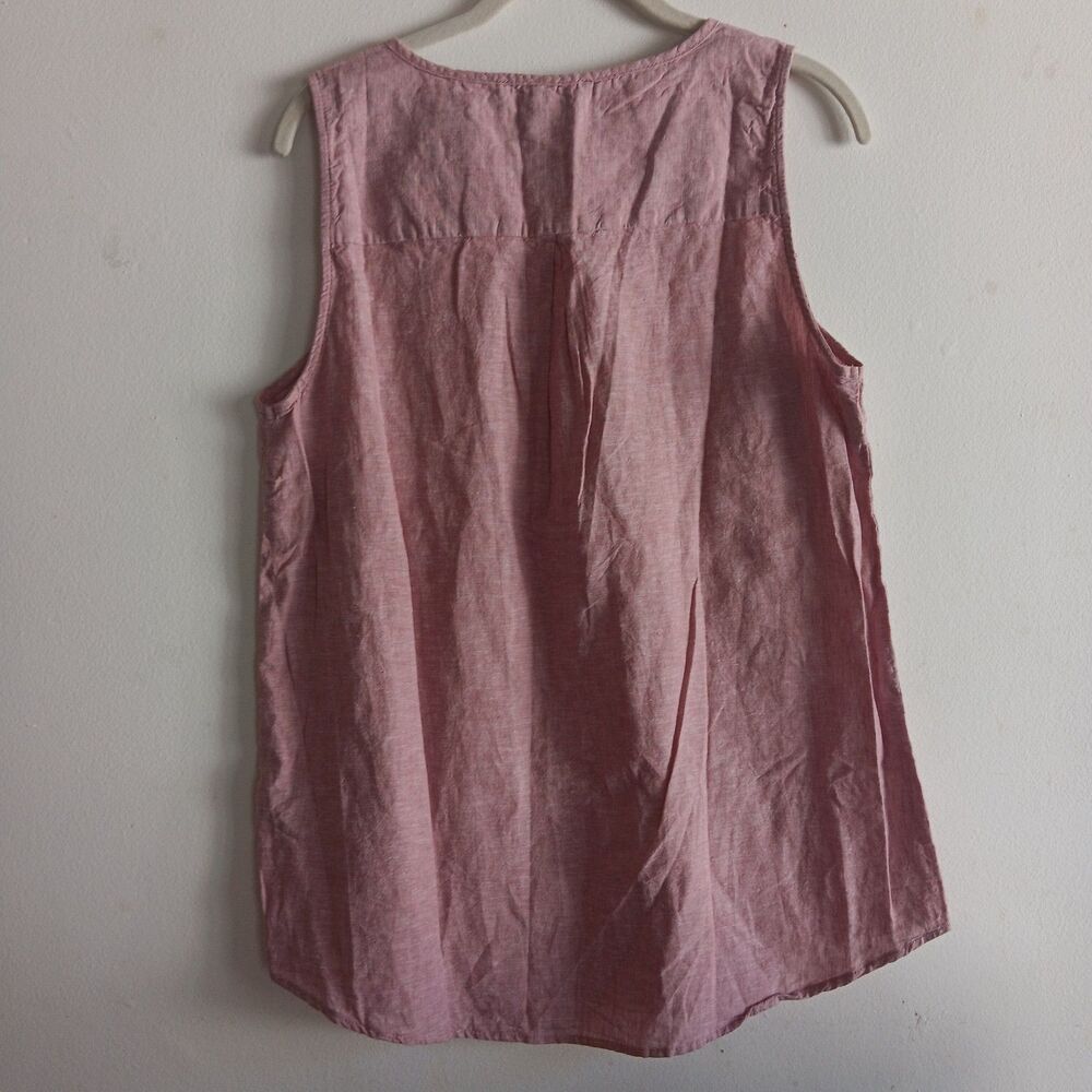 Harve Bernard Bundle of Two Washable Linen Tank Top Beachy Lightweight Large - Picture 4 of 8